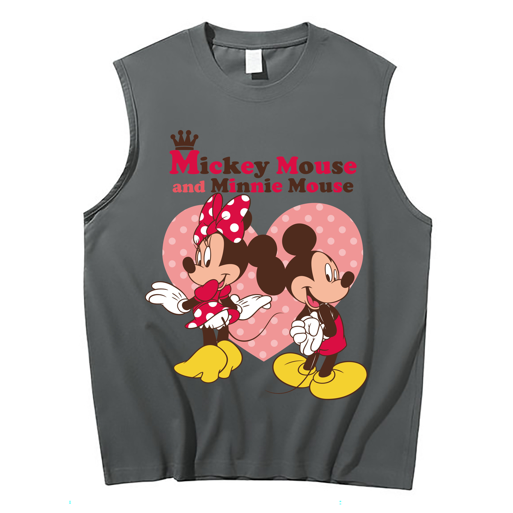 ミッキーマウス Mickey Mouse コットン100％タンクトップ（フロントプリント）